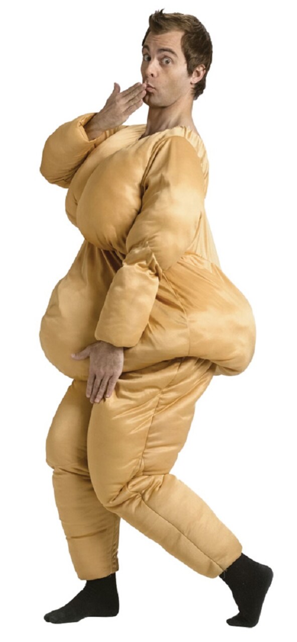 The Costume Center Beige Fat Suit Unisex Adult Halloween Costume - One Size
